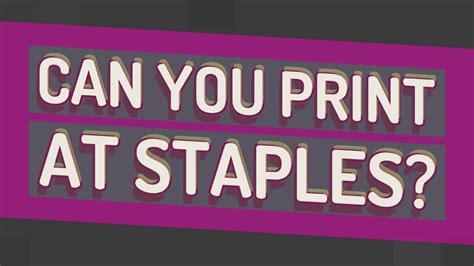 can you print pictures at staples.